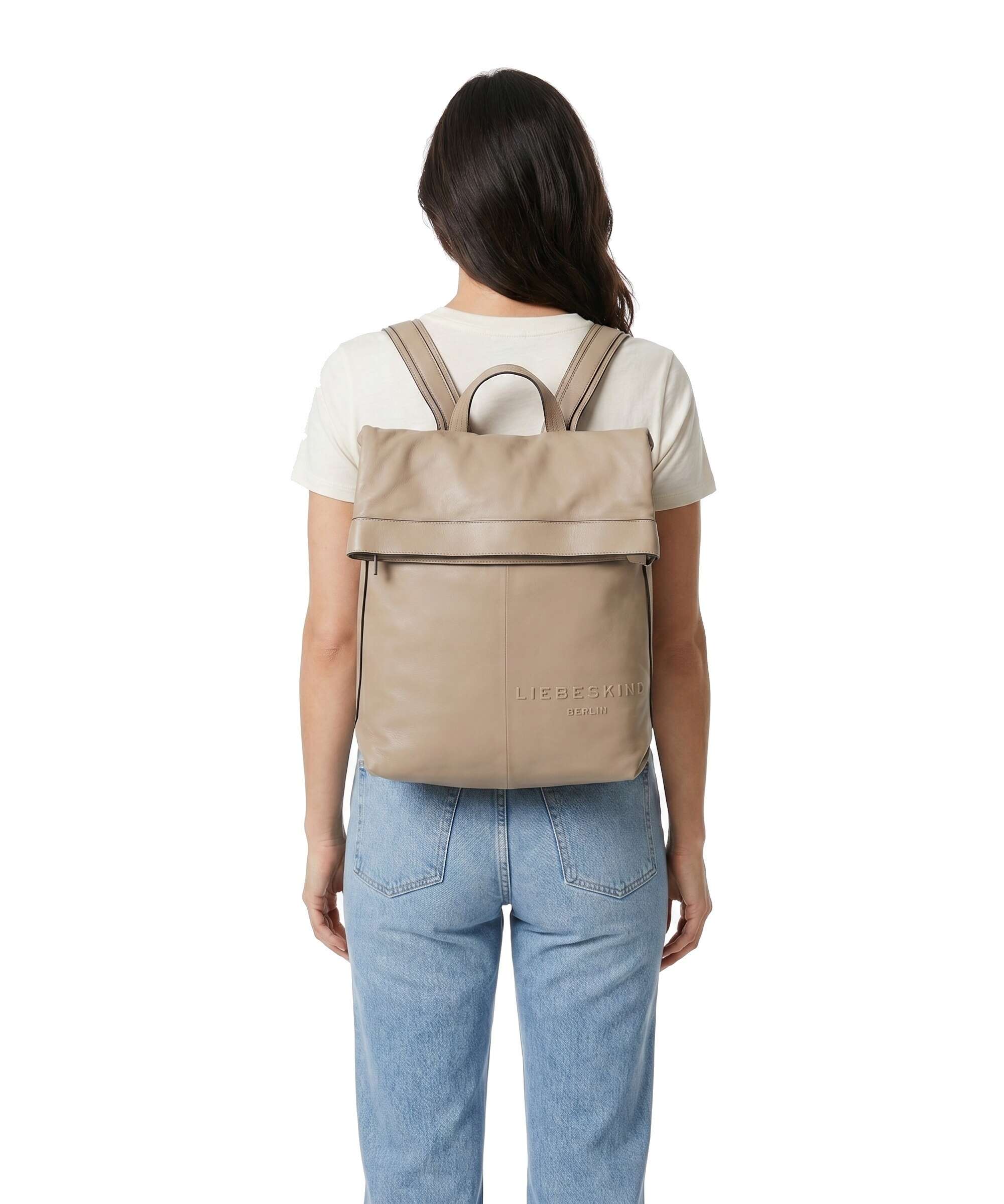 Liebeskind Elvira Sheep Natural L Rolltop backpack stone