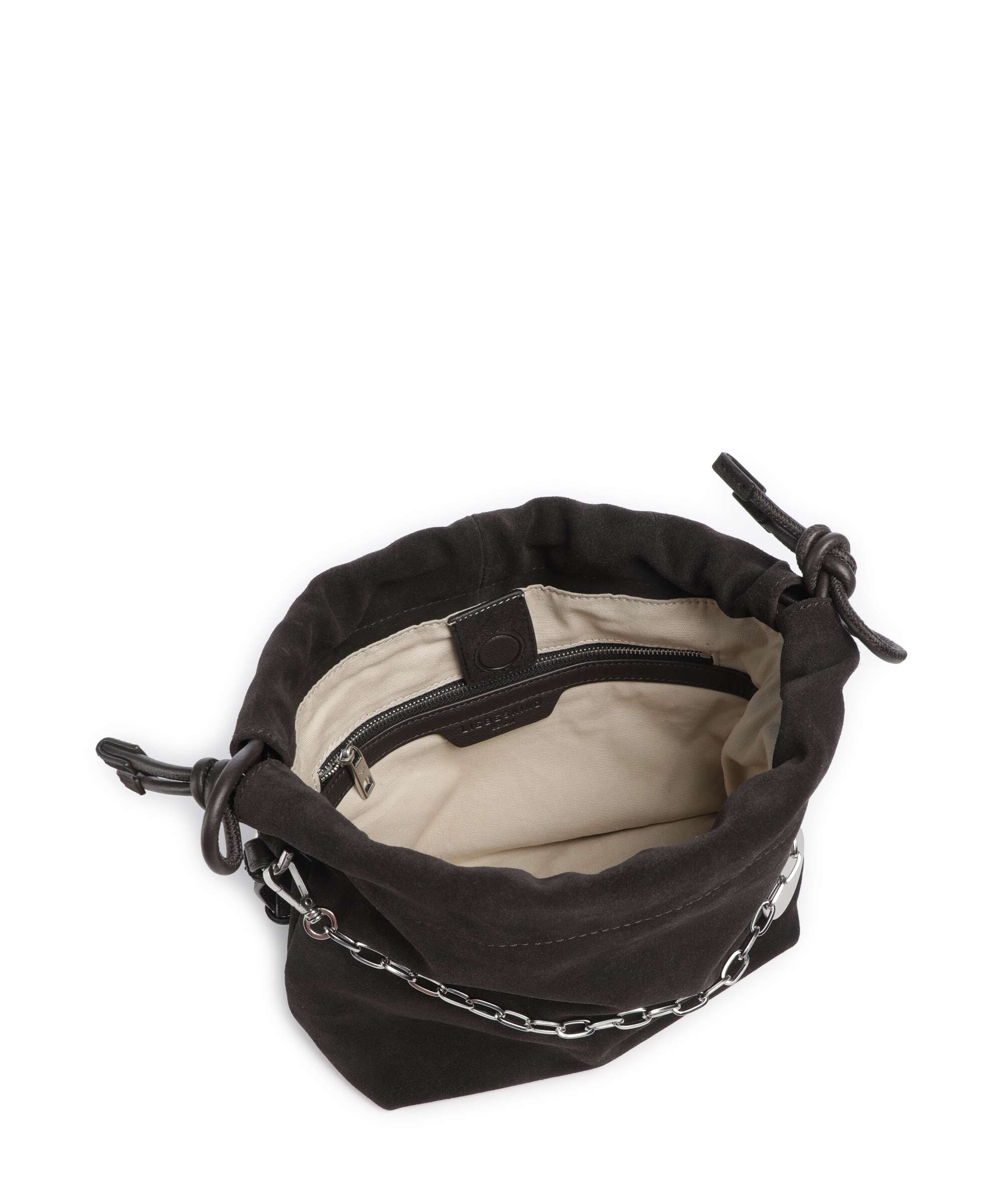 Liebeskind Lya II Hydro Suede S Bucket bag deep soil