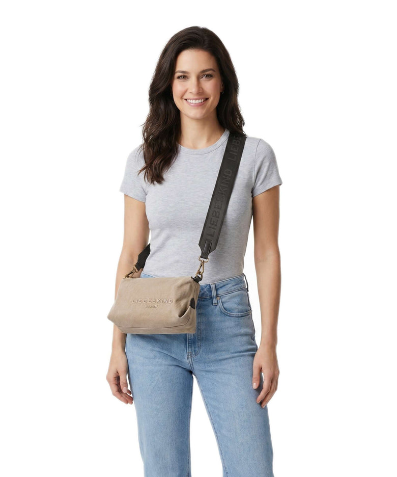 Liebeskind Elvira Denim S Crossbody bag beige