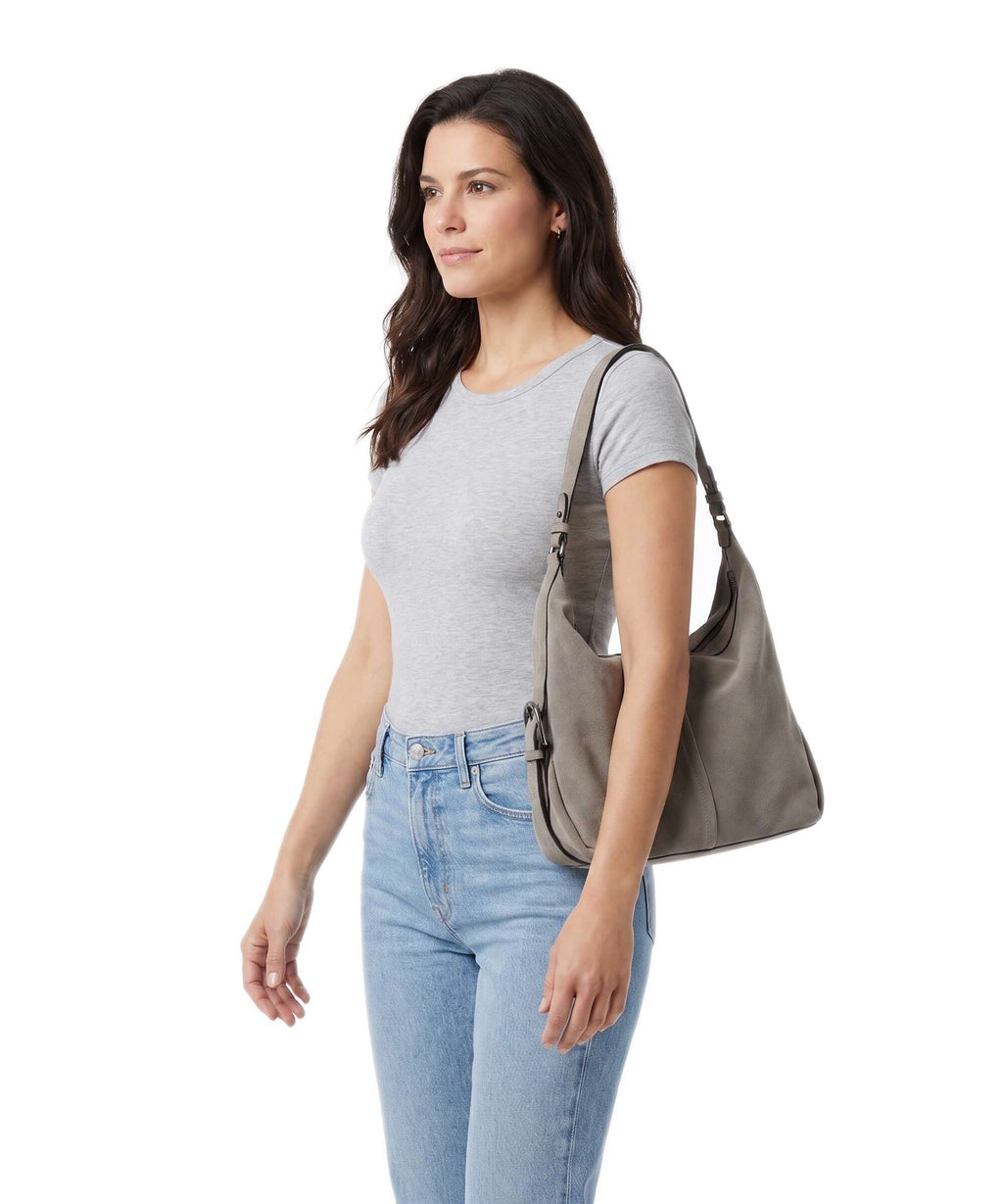 Liebeskind Paris II Hydro Suede M Hobo bag neutral grey