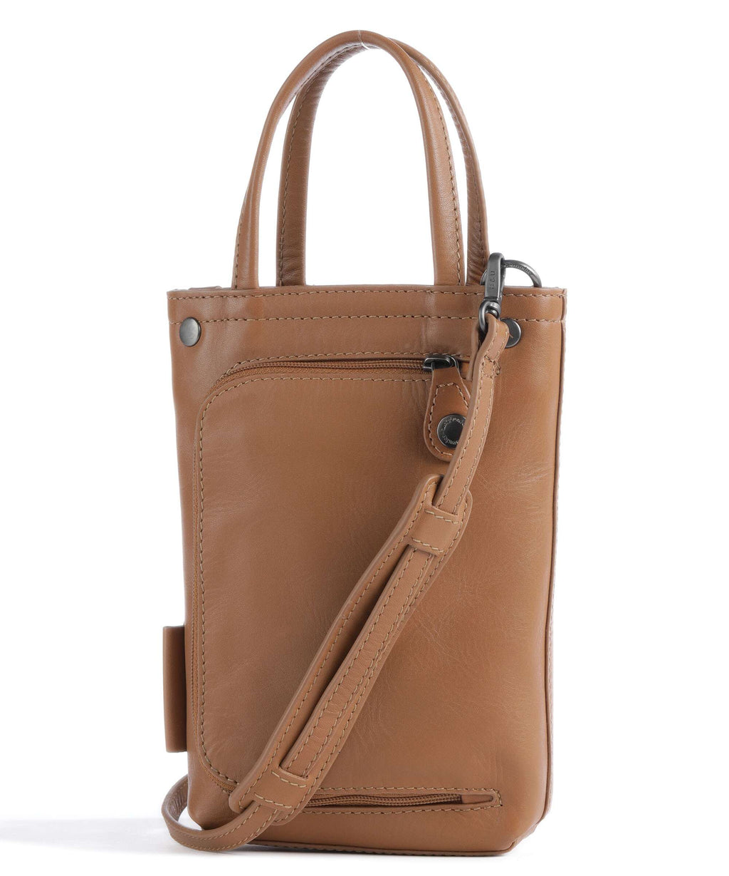 Aunts & Uncles Jamie's Orchard Freesia Phone bag cognac