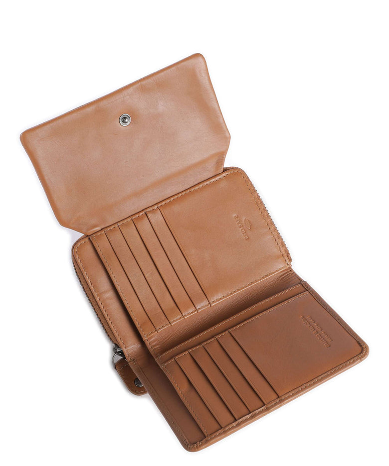 Aunts & Uncles Jamie's Orchard Dahlia RFID Wallet cognac