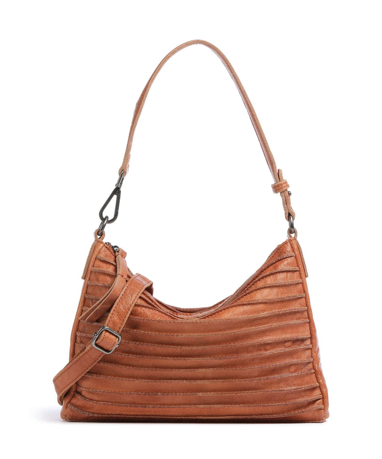 FredsBruder Bestseller Riffel Hobo bag dark caramel