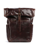 Buckle & Seam Crazy Horse Norman Rolltop rygsæk brown/dot