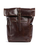Buckle & Seam Crazy Horse Norman Rolltop rygsæk brown/blue
