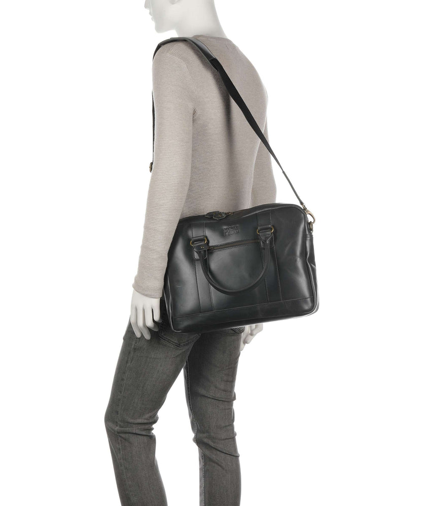 Buckle & Seam Crazy Horse Everett Briefcase anthracite