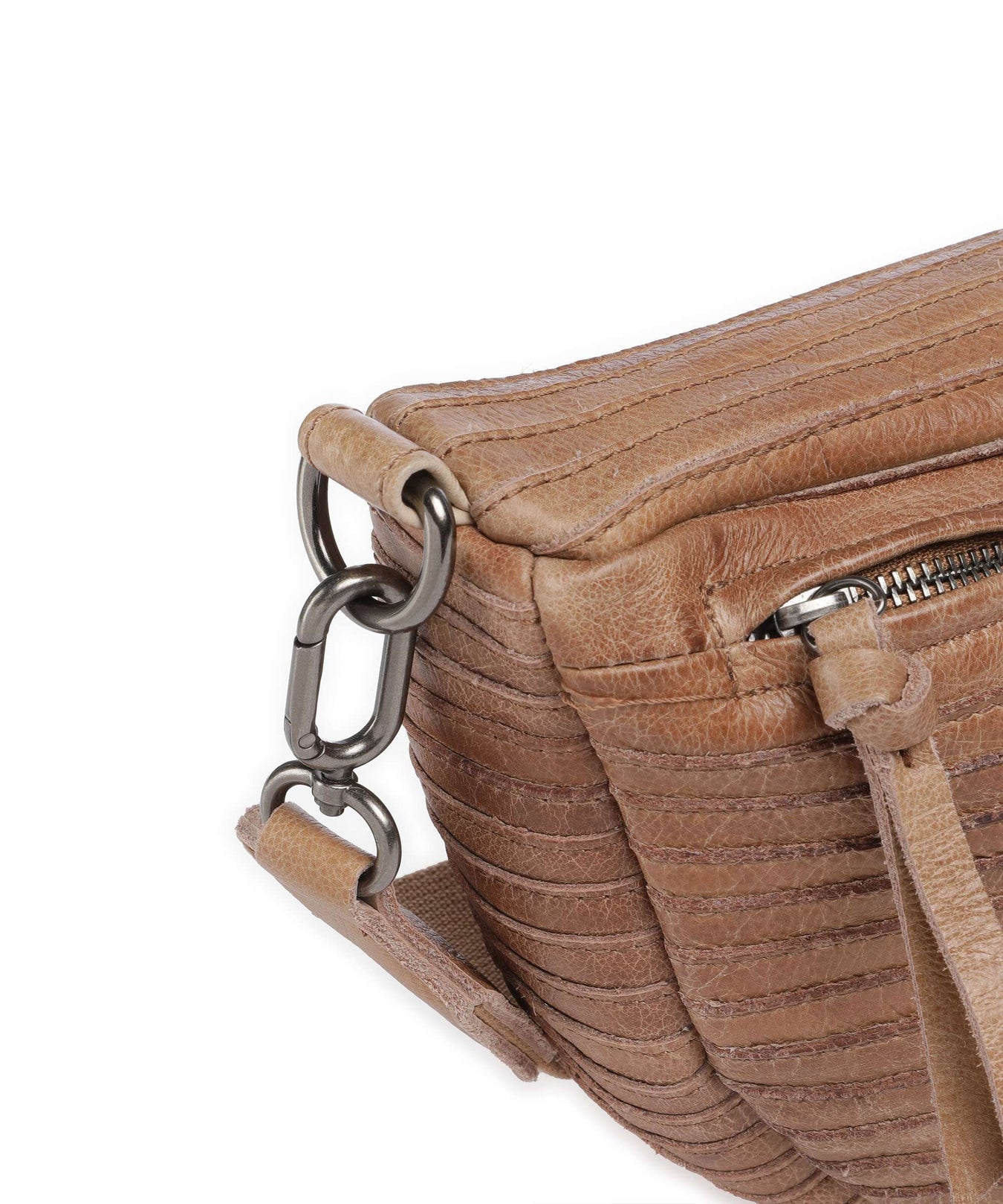 FredsBruder Check My Bag mini Crossbody bag caramel