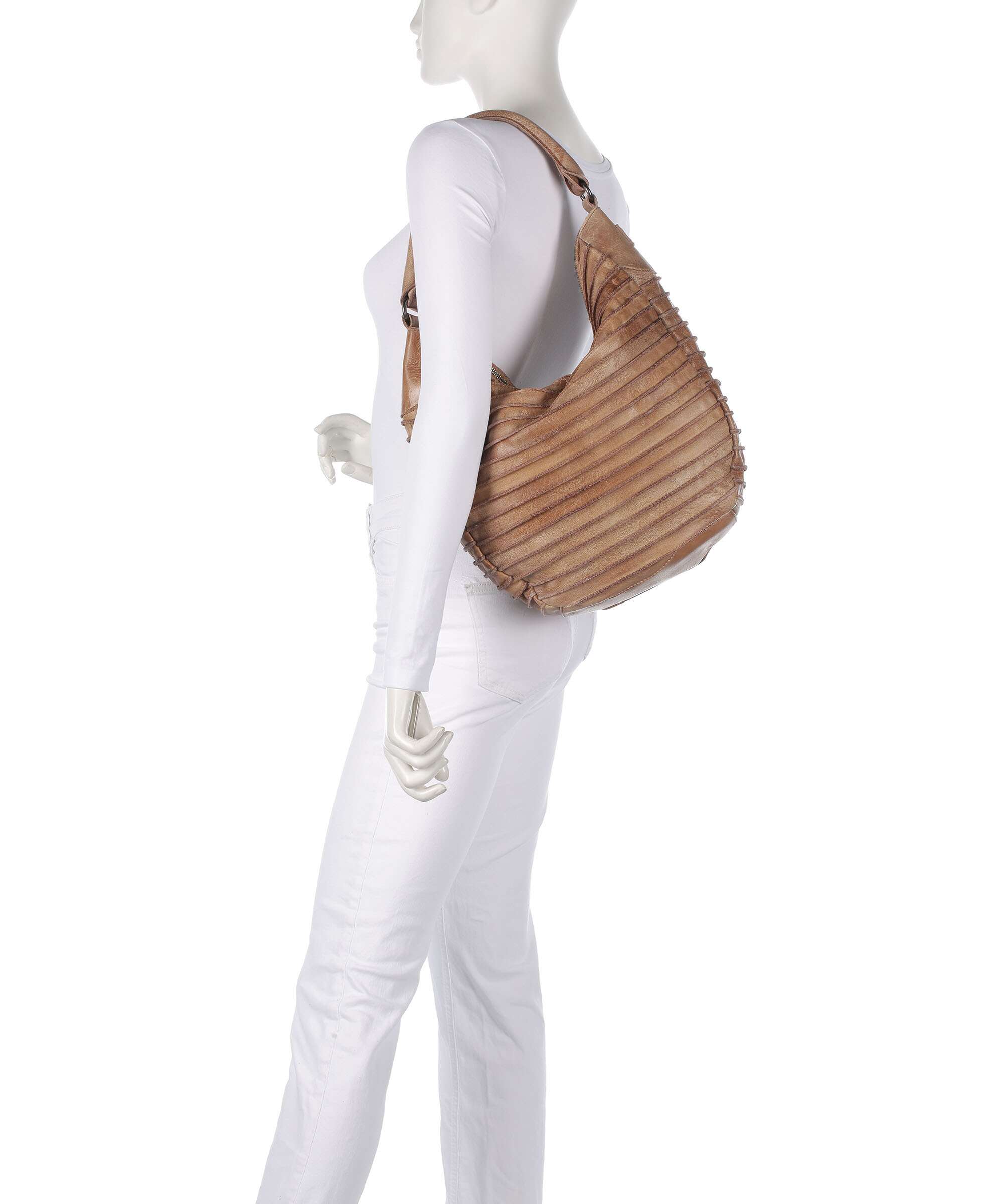 FredsBruder Bestseller Riffeltier S Hobo bag caramel