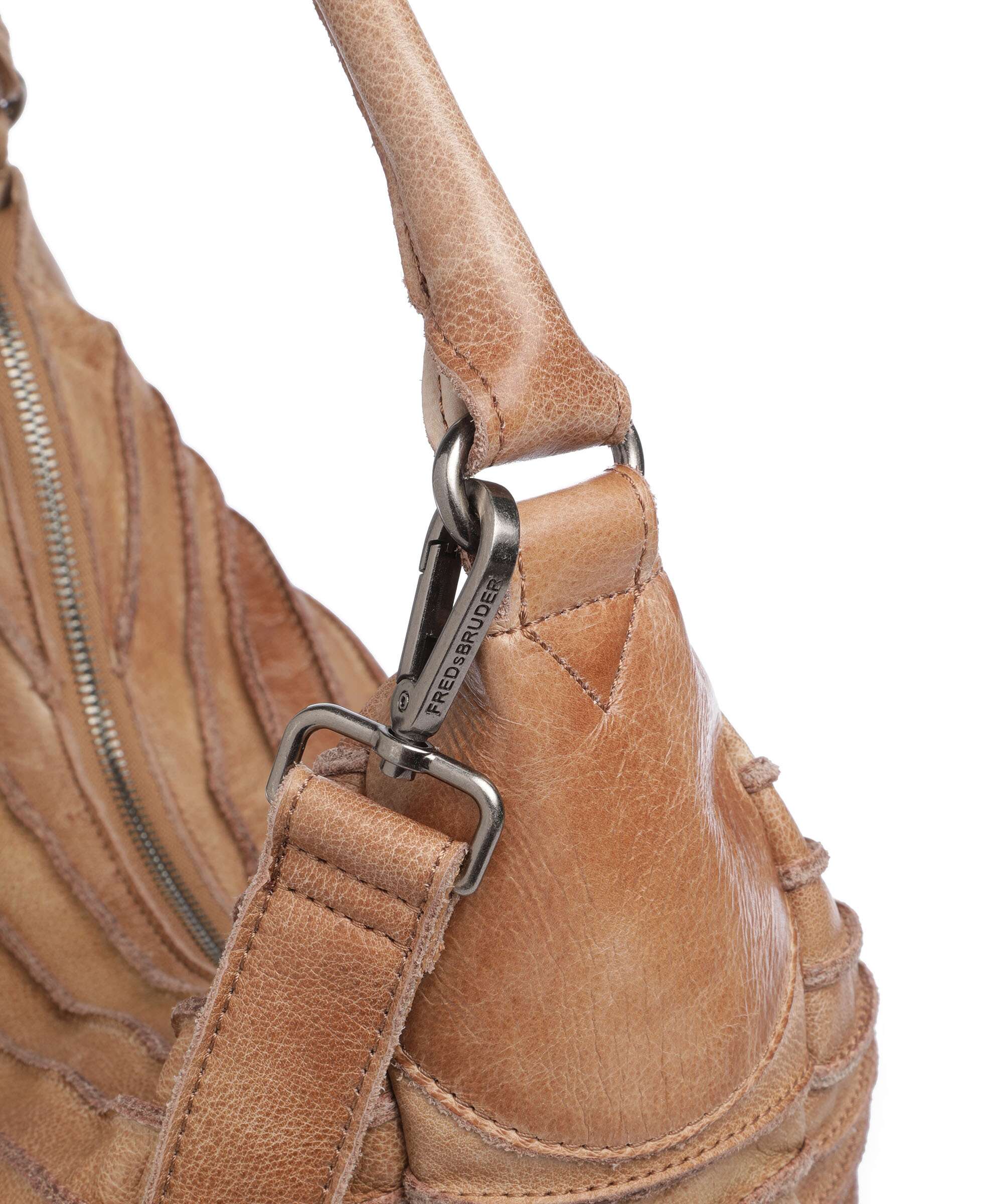 FredsBruder Bestseller Riffeltier S Hobo bag caramel