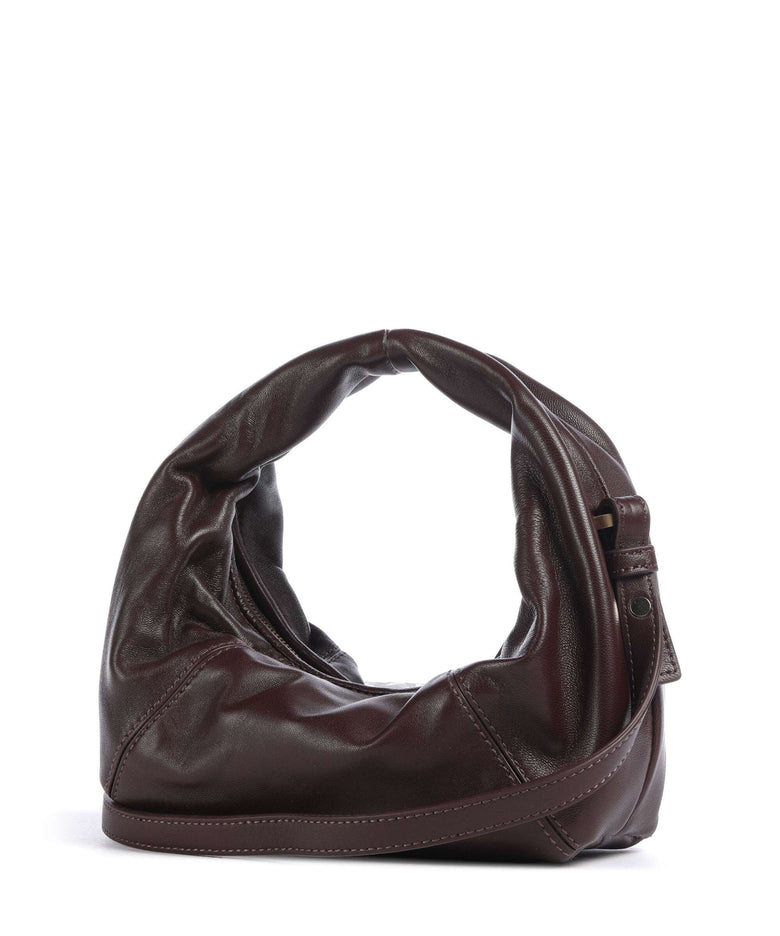 Les Visionnaires Greta Icon Crinkle Silky Handbag vinyard red