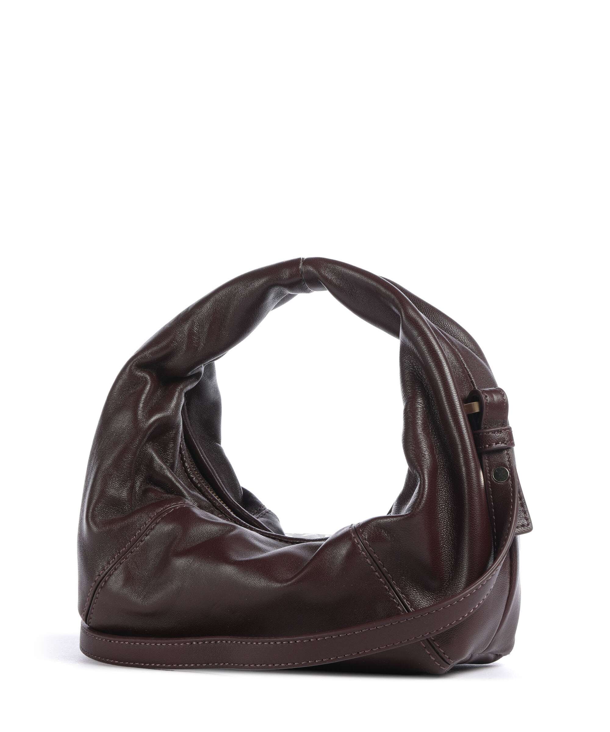 Les Visionnaires Greta Icon Cinkle Silky Handbag vinyard red