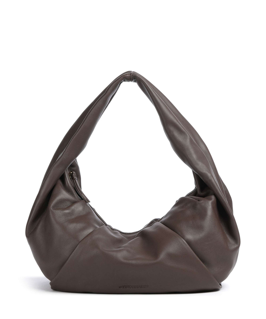 Les Visionnaires Greta Essential Silky Hobo bag chocolate
