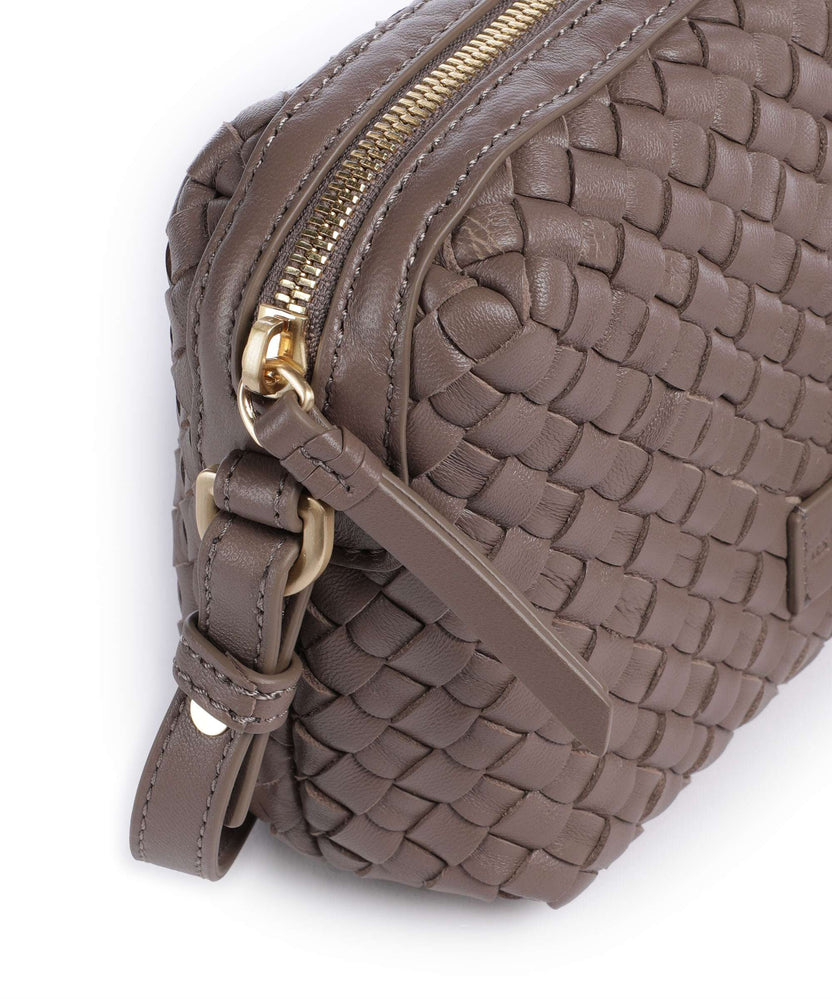 Les Visionnaires Lynn Weave Silky Crossbody bag taupe brown