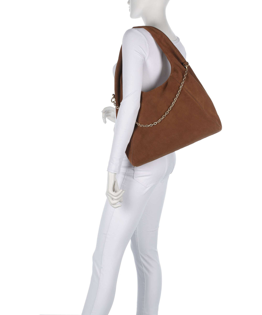 Les Visionnaires Jade Cozy Chain Hobo bag cognac