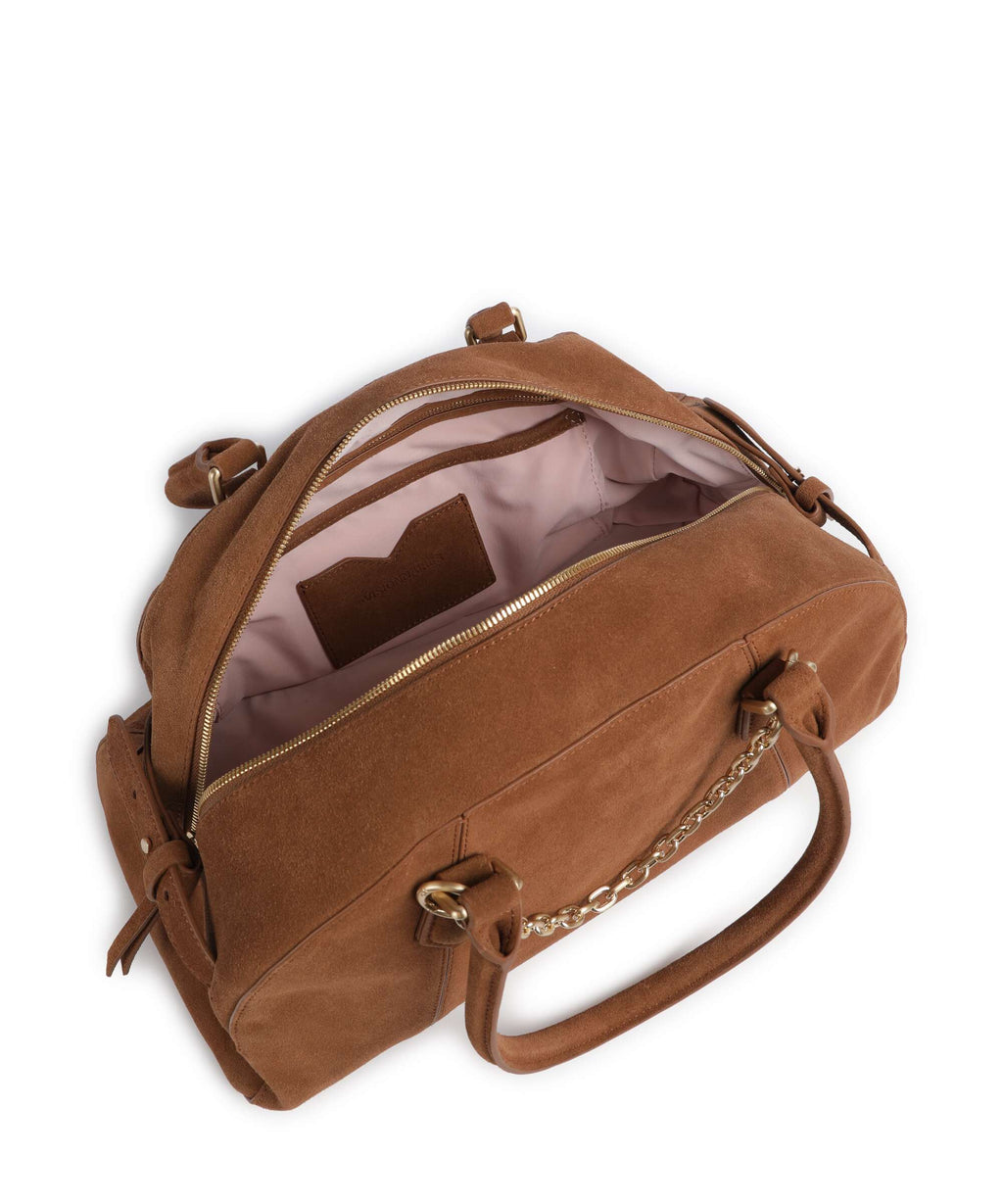 Les Visionnaires Odette Cozy Chain Handbag cognac