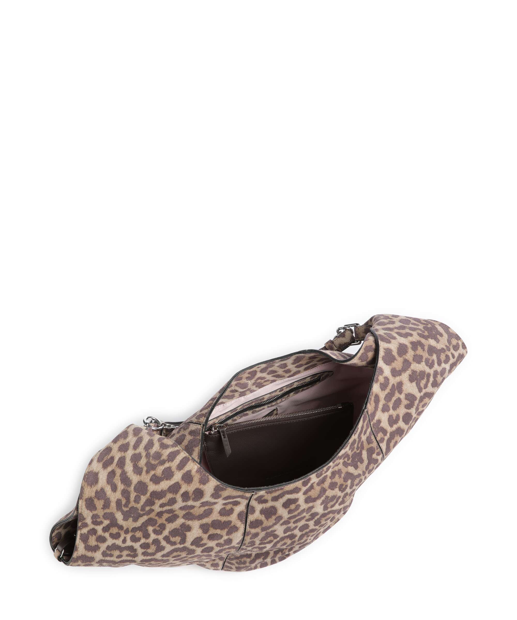 Les Visionnaires Amelie Cozy Chain Hobo bag leo print