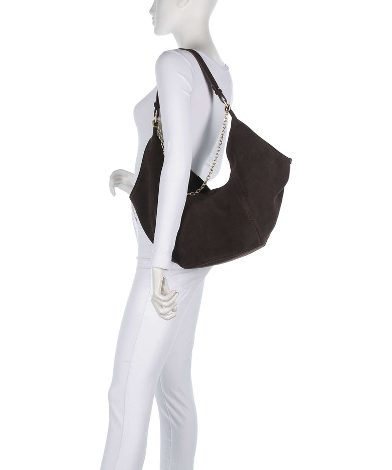 Les Visionnaires Amelie Cozy Chain Hobo bag dark brown