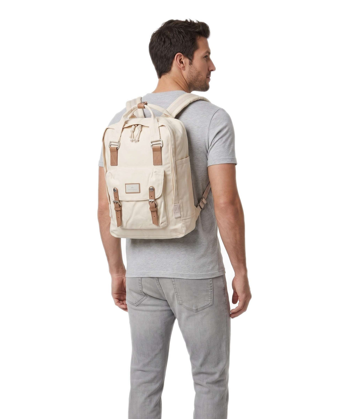 Doughnut Organic Macaroon Large Backpack beige