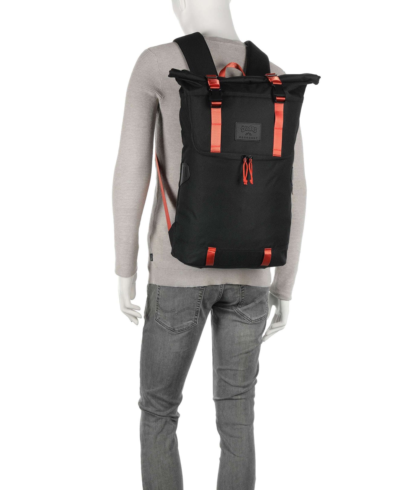 Doughnut The Dudes Christopher Dark Rolltop backpack black