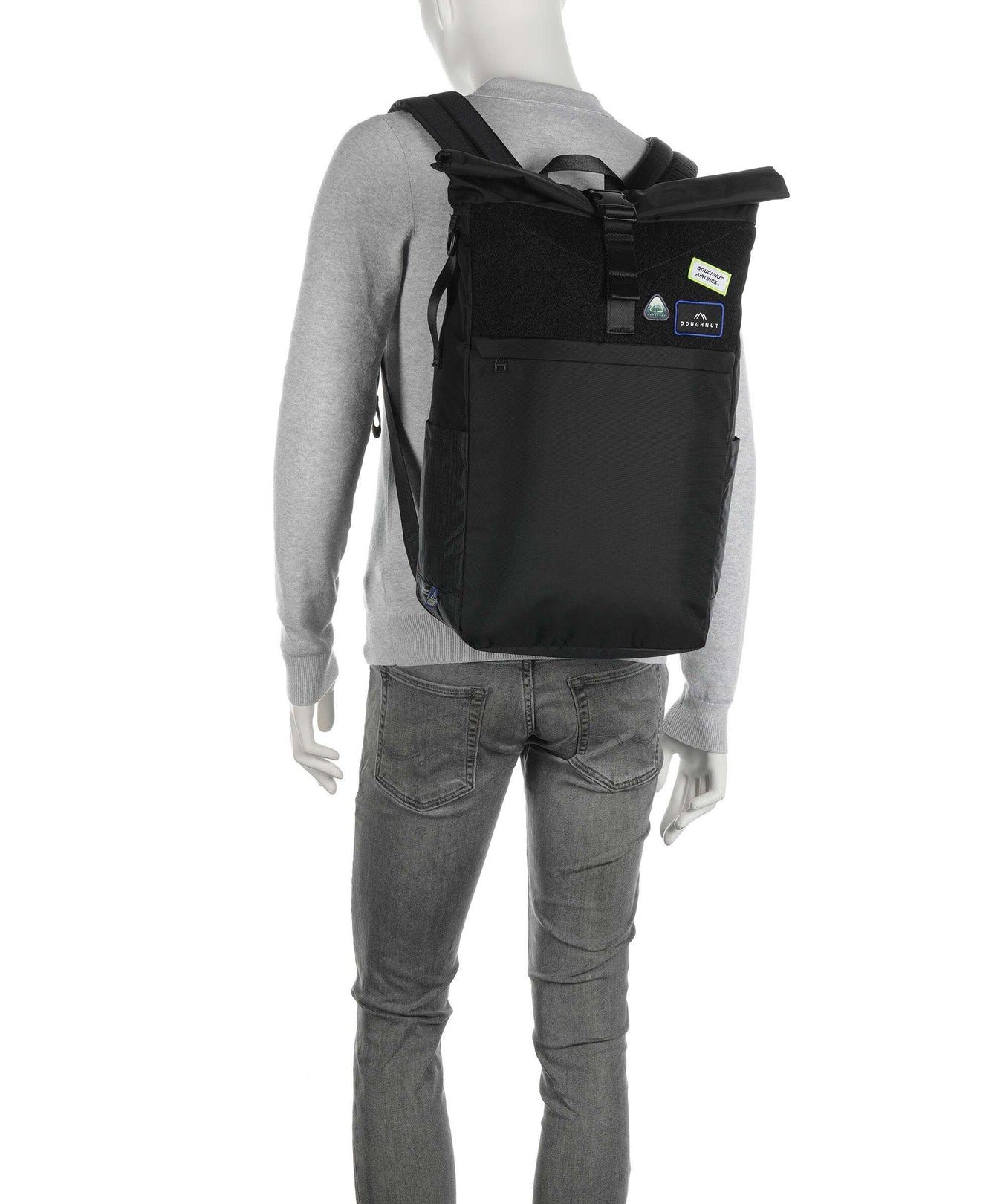 Doughnut Airlines Jetpack Rolltop backpack black