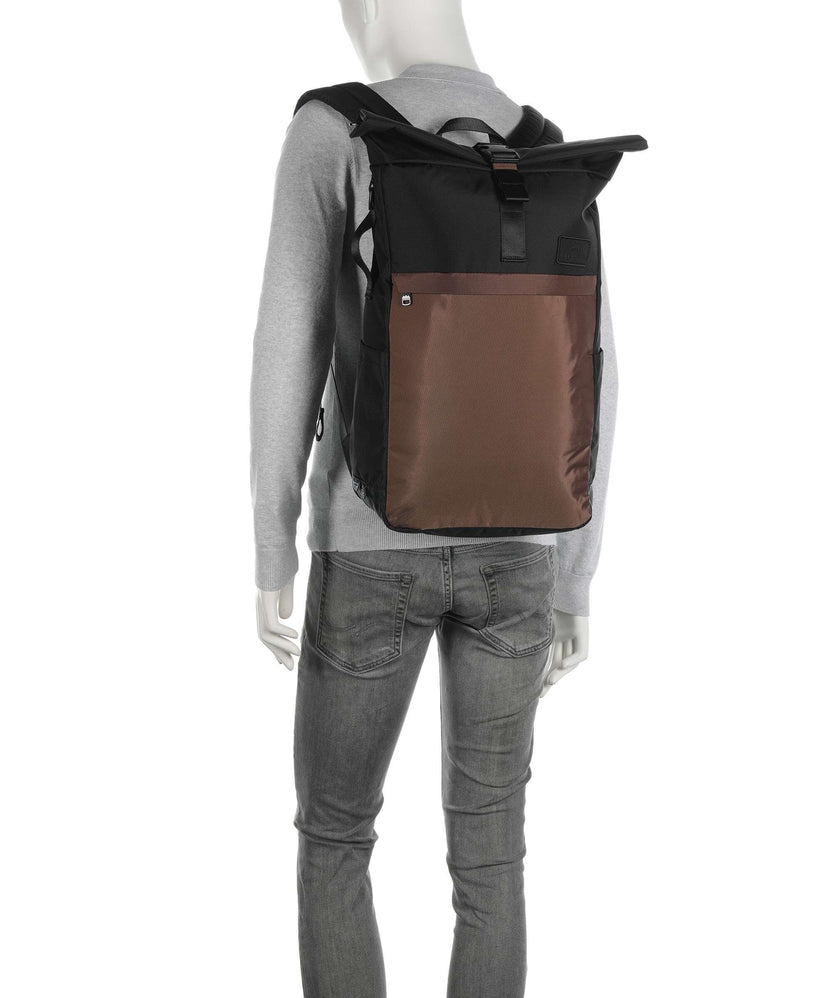 Doughnut Go Wild Jetpack Rolltop backpack black/brown