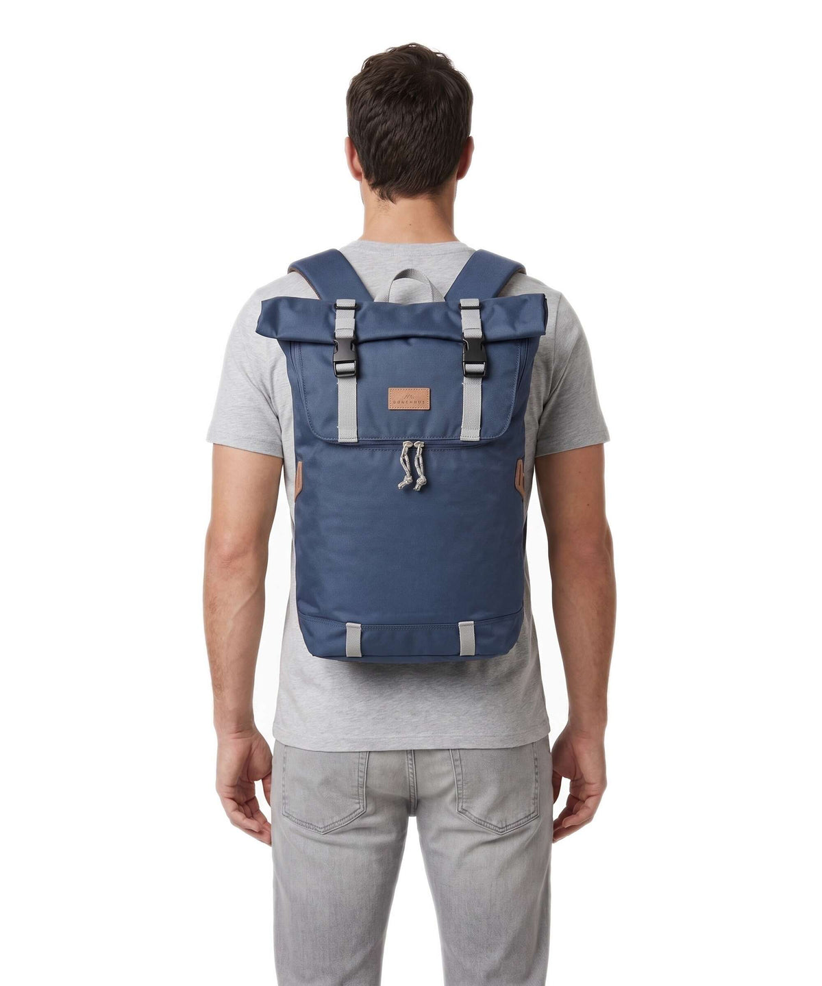 Doughnut Euro Christopher Rolltop backpack steel blue