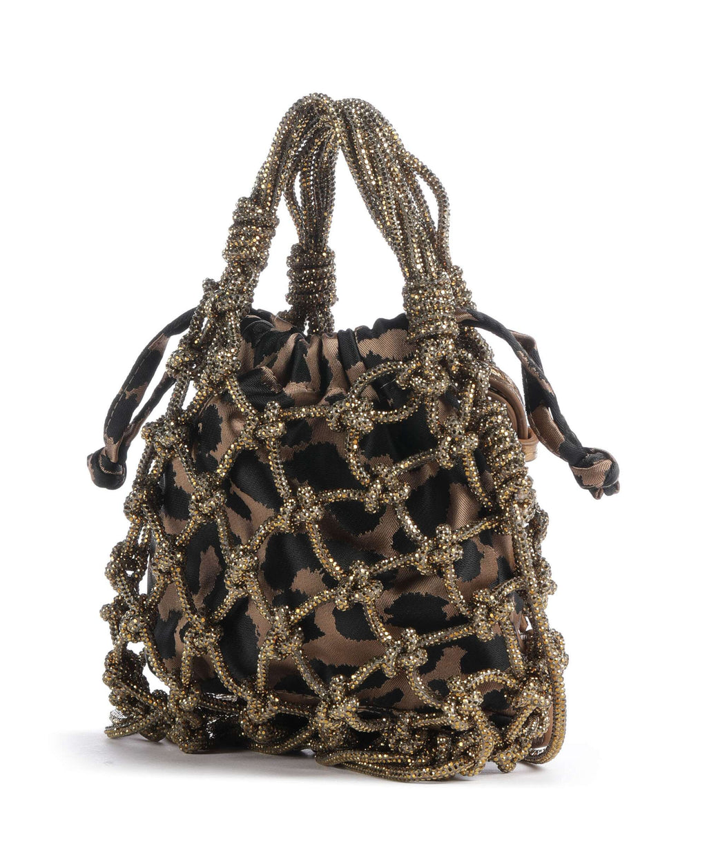 Kurt Geiger Macrame Mini Crystal Crossbody bag bronze