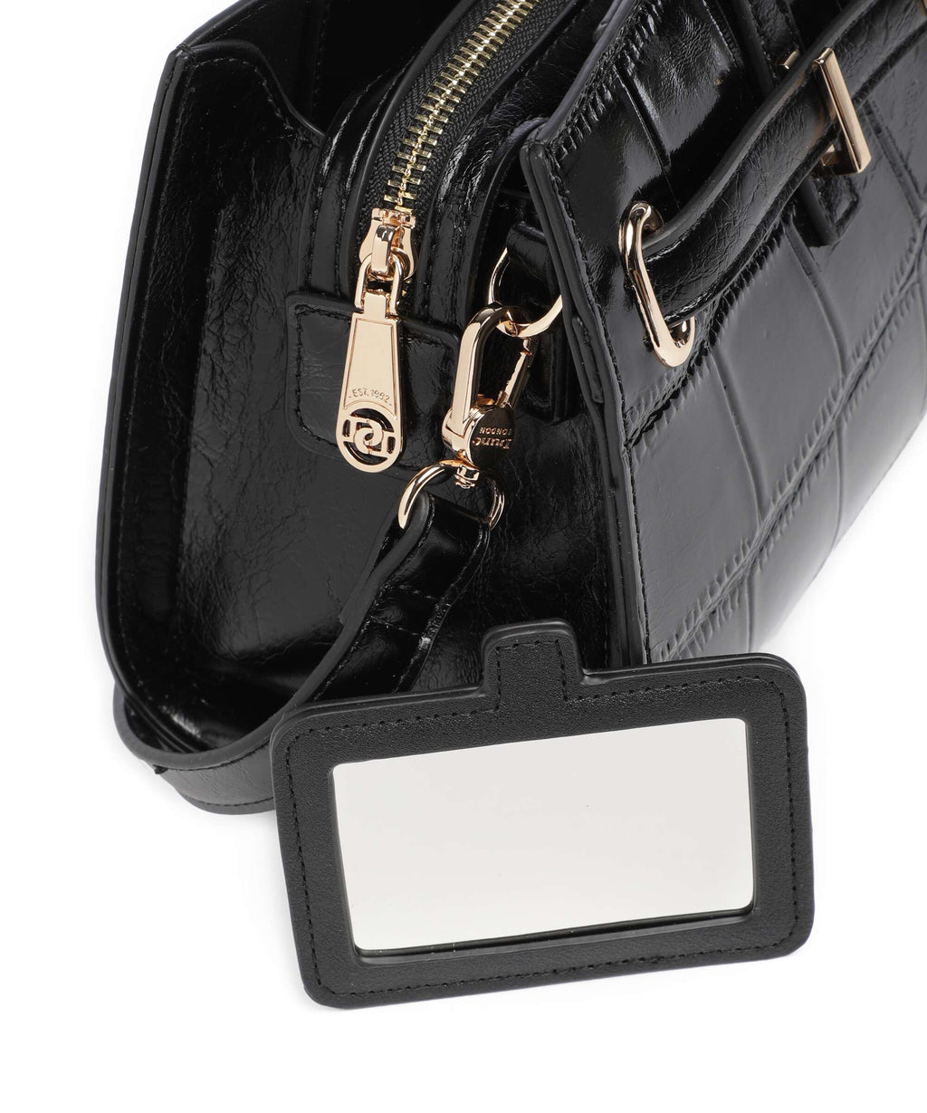 Dune London Depend Shoulder bag black croc