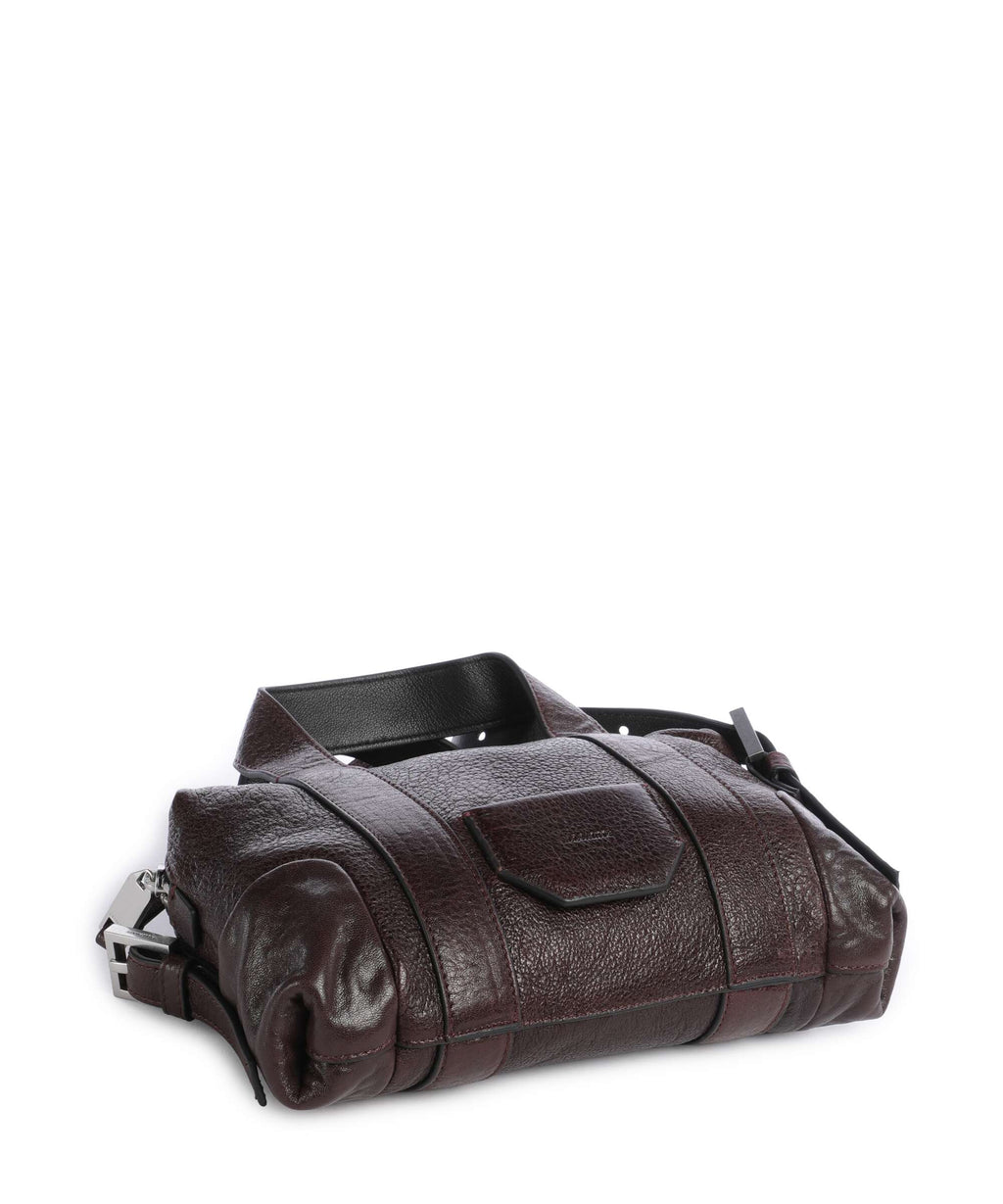 AllSaints Ares Compact Crossbody bag burnt umber red/silver