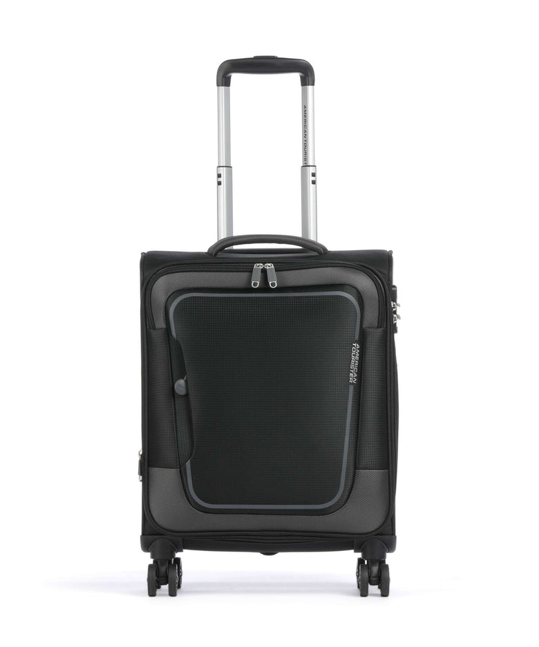 American Tourister Pulsonic Spinner (4 wheels) asphalt black