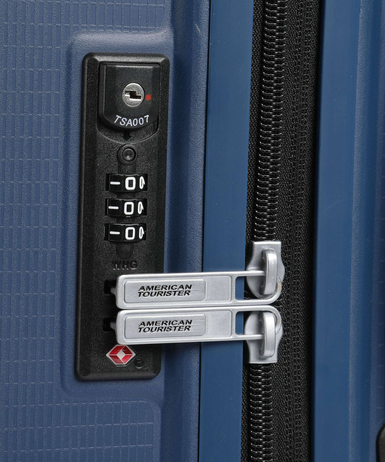 American Tourister Aerostep Spinner (4 wheels) navy blue