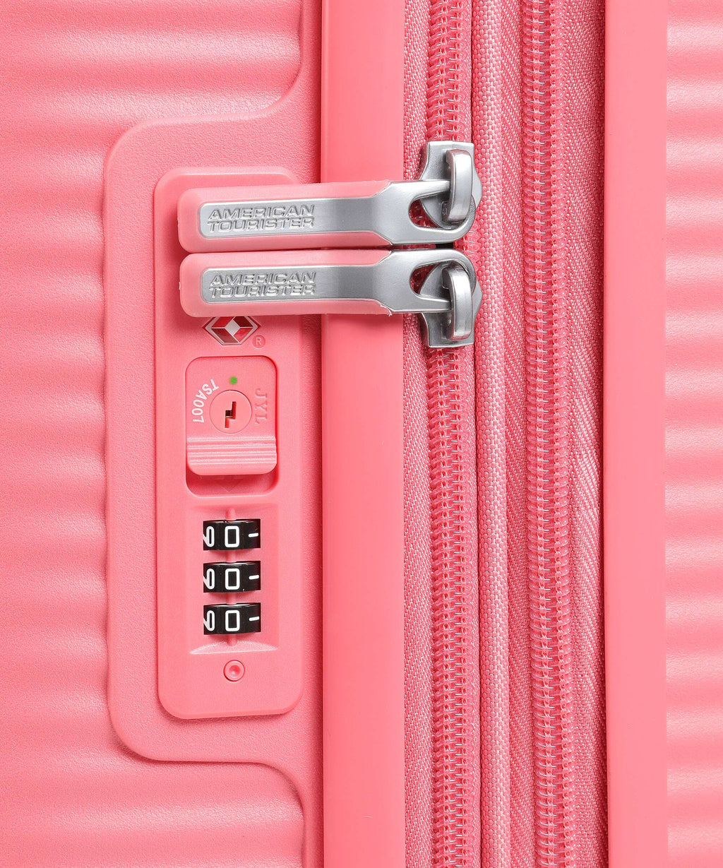American Tourister Soundbox Spinner (4 wheels) sun kissed coral