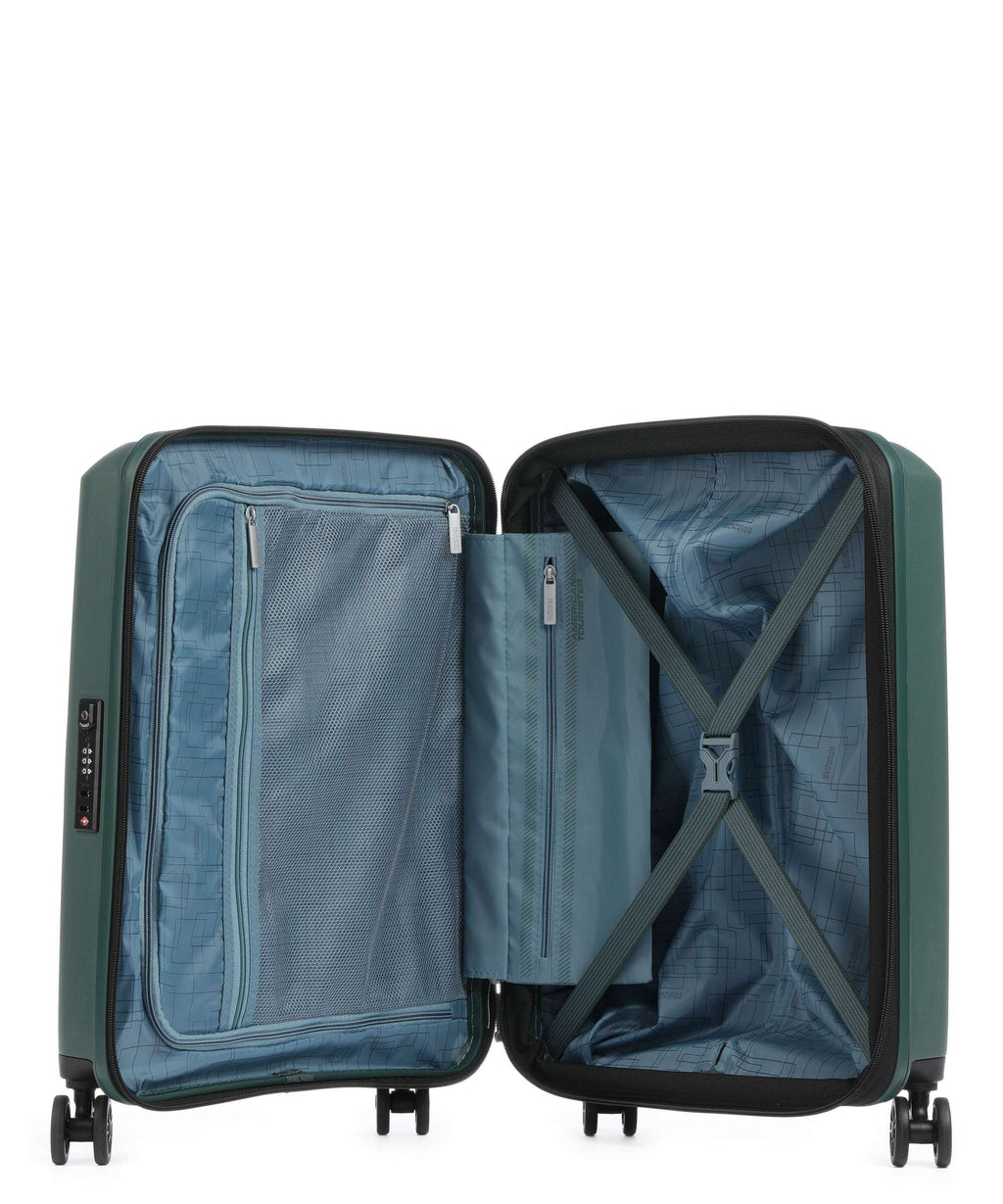 American Tourister Aerostep Spinner (4 wheels) dark forest