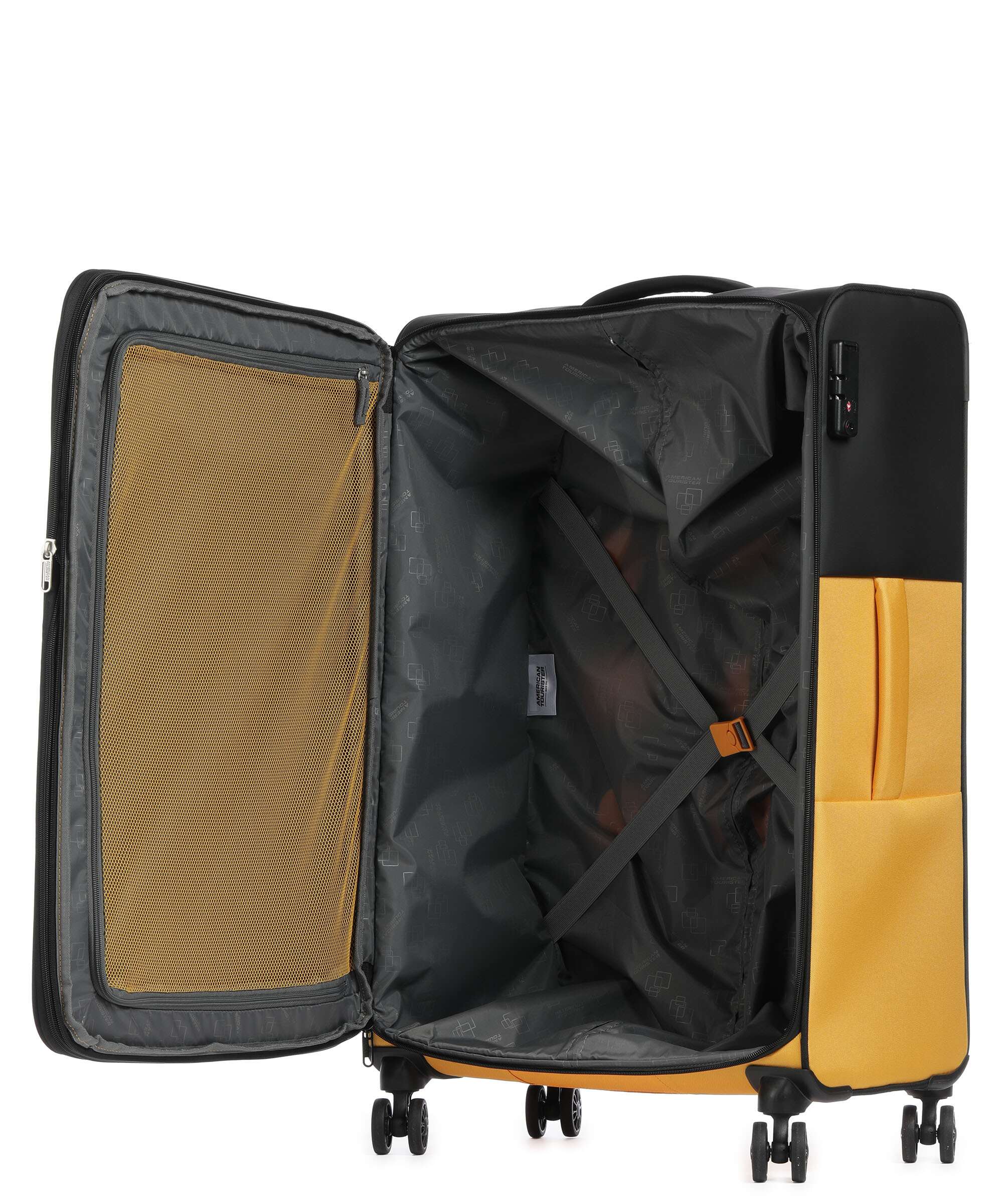 American Tourister Daring Dash Spinner (4 wheels) black/yellow
