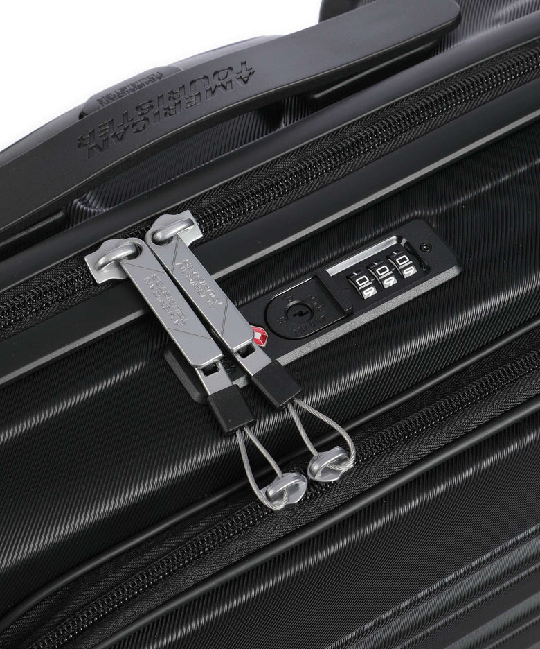 American Tourister Flashline Spinner (4 wheels) shadow black