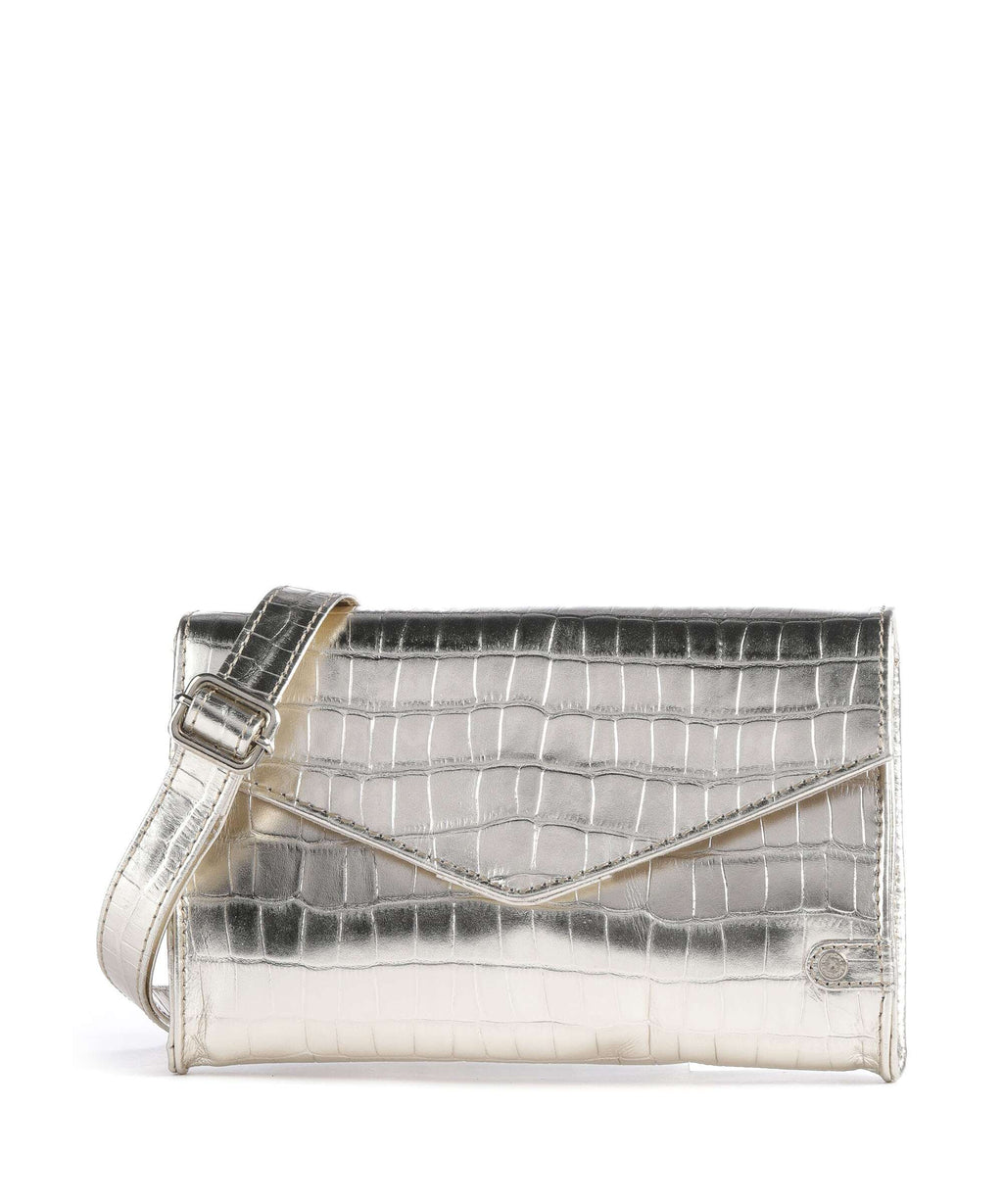 Depeche Croco Glam Crossbody bag champagne