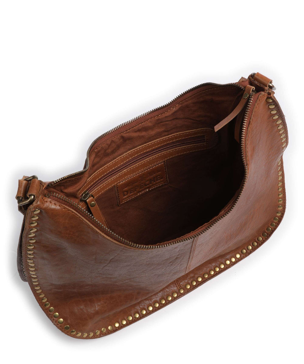 Depeche Rocking Rodeo Hobo bag vintage cognac