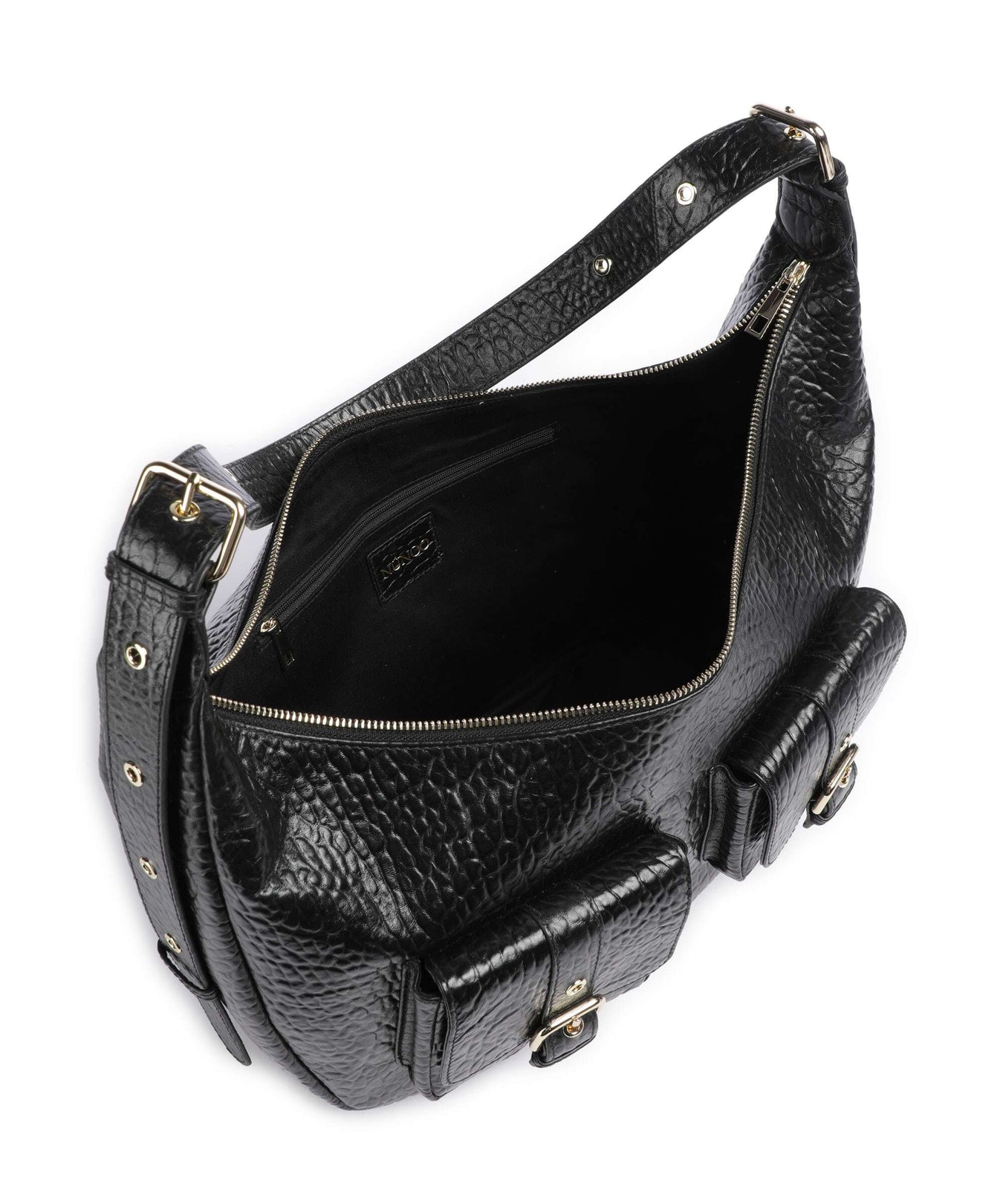 Núnoo New Zealand Stella Pocket Hobo bag black
