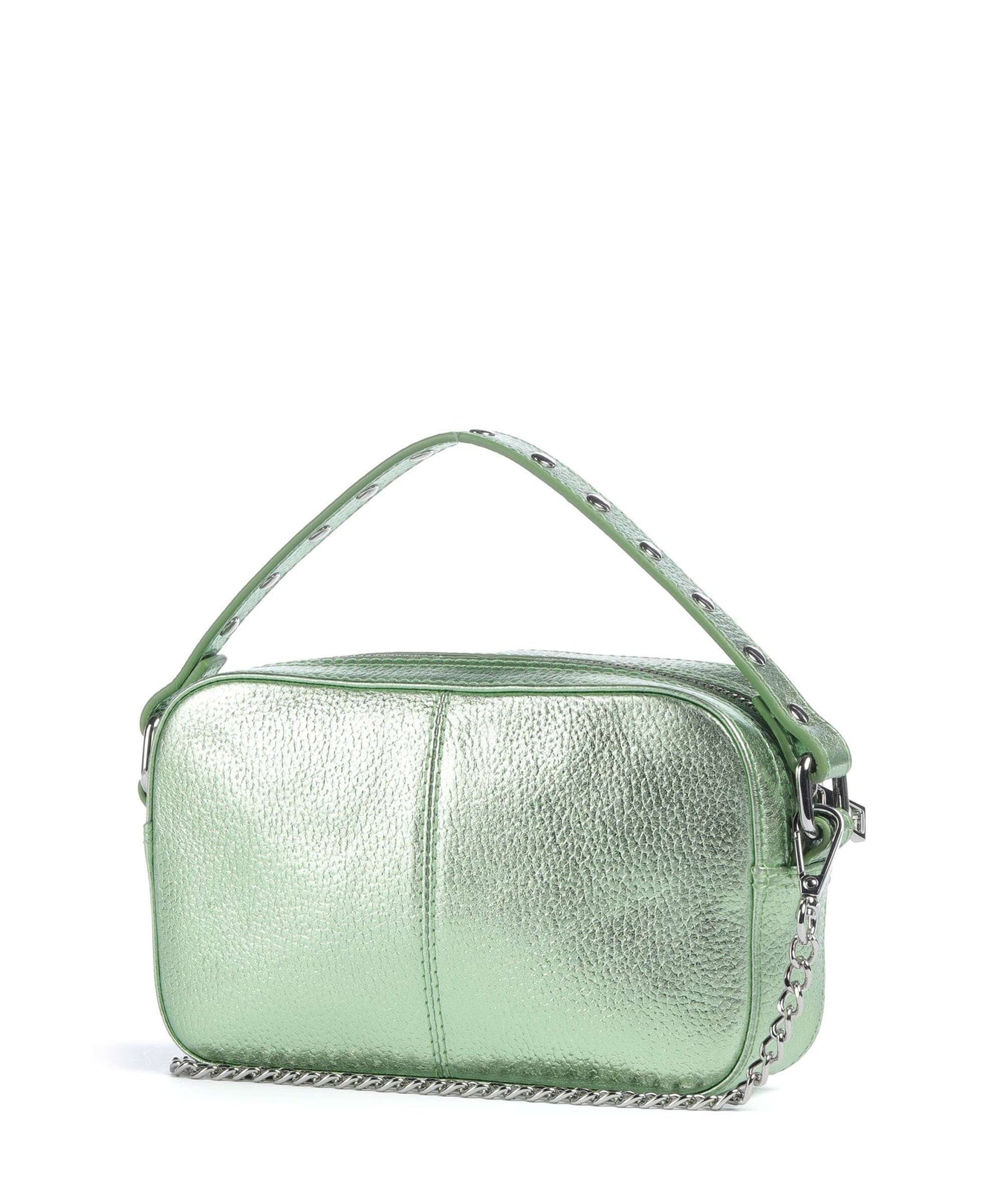 Núnoo Metallic Helena Crossbody bag light green