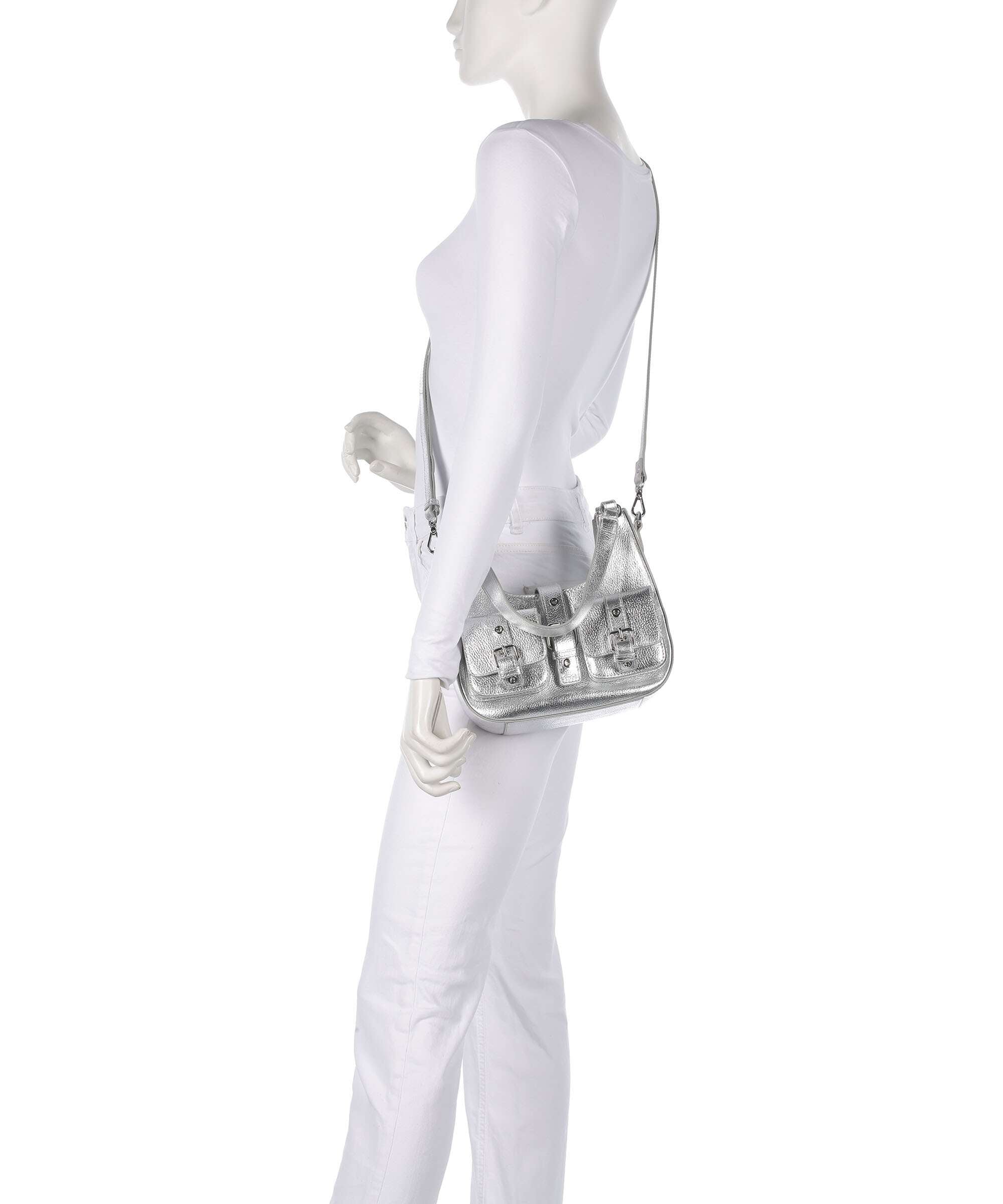Núnoo Metallic Small Alva Shoulder bag silver