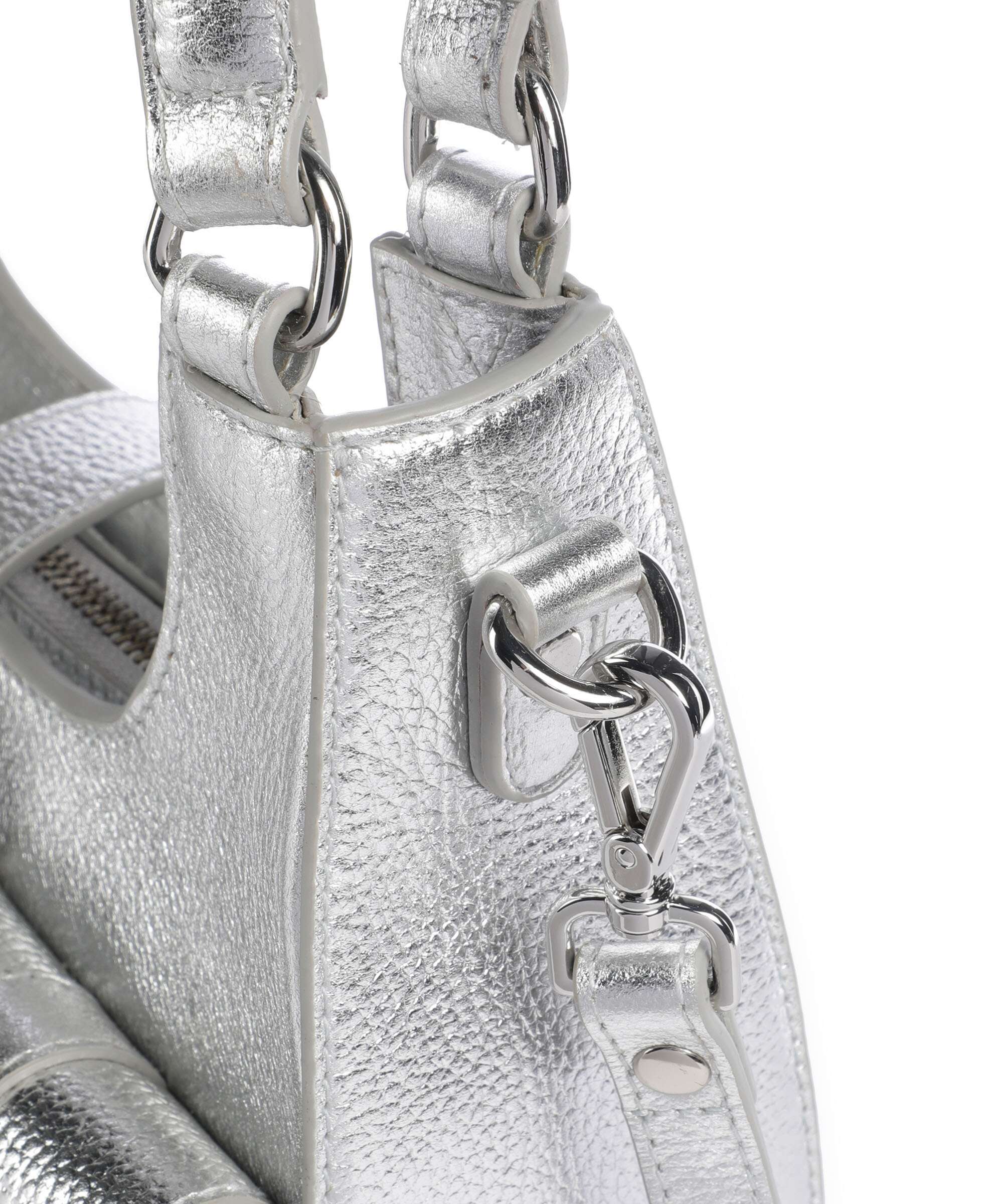 Núnoo Metallic Small Alva Shoulder bag silver