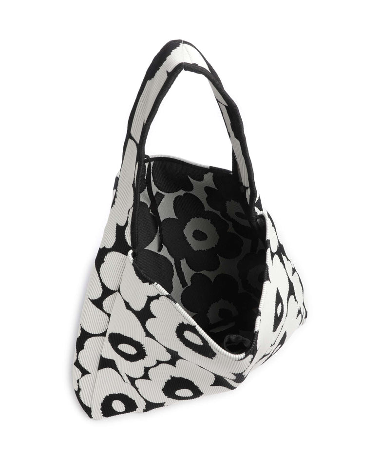 Marimekko Knitted Unikko Hobo bag black/offwhite