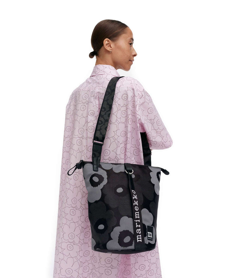 Marimekko All Day Unikko Bucket bag grey/dark grey/black