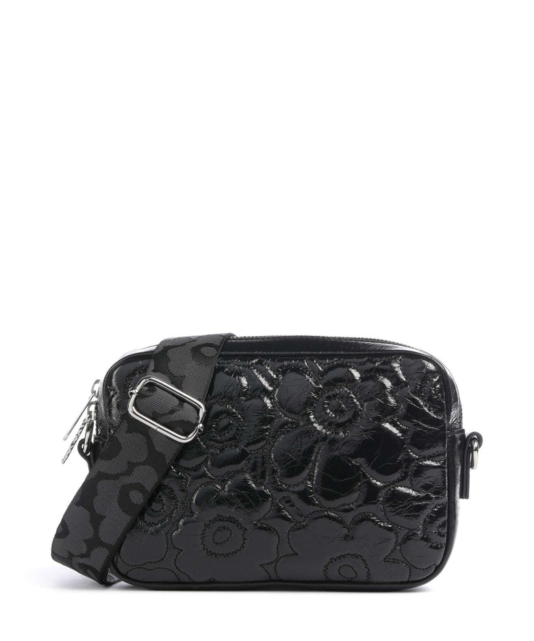 Marimekko Unikko Soft Gratha Crossbody bag shiny black