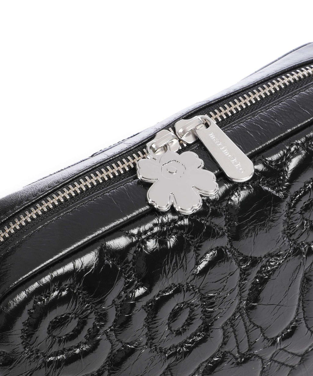 Marimekko Gratha Soft Unikko Crossbody bag shiny black