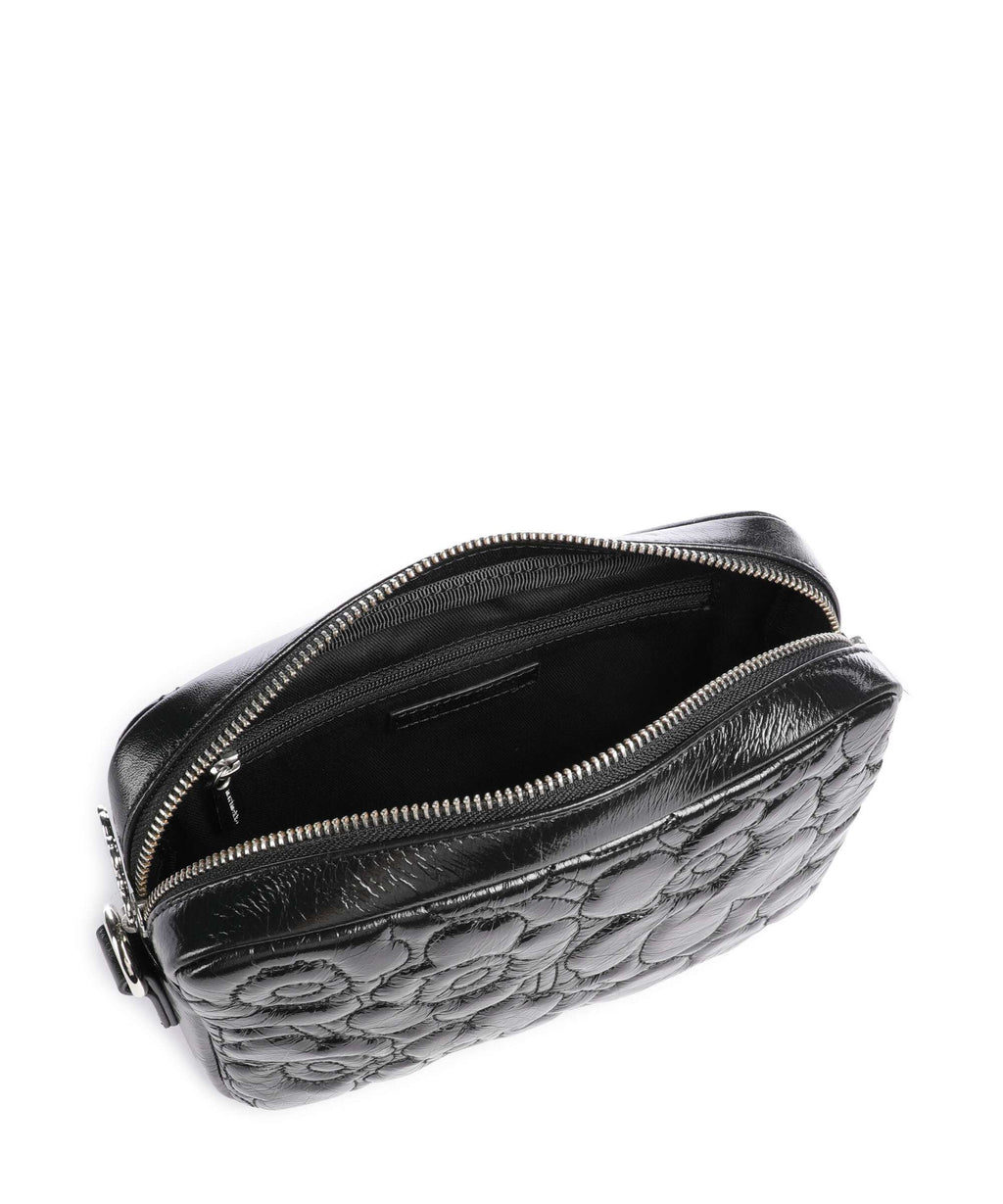 Marimekko Gratha Soft Unikko Crossbody bag shiny black