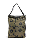 Marimekko Neat M Unikko Hobo bag olive green/dark blue