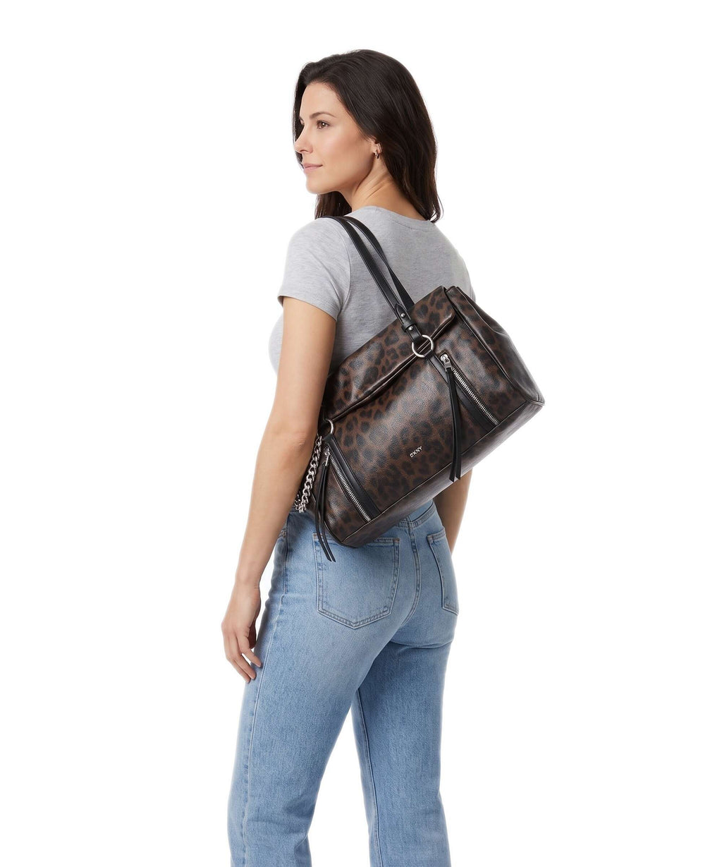 DKNY Skye Medium Tote bag leopard