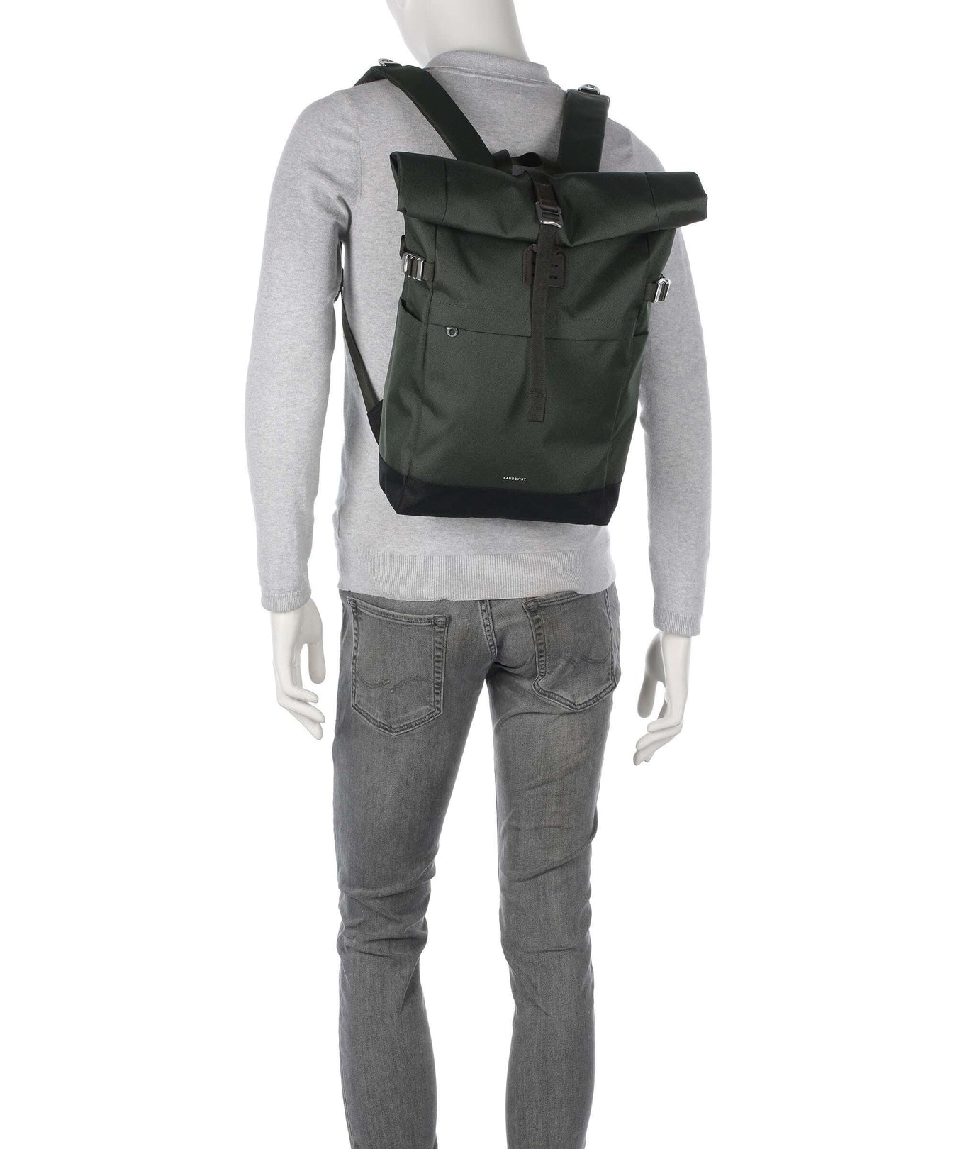 Sandqvist Icon M Rolltop backpack ice blue