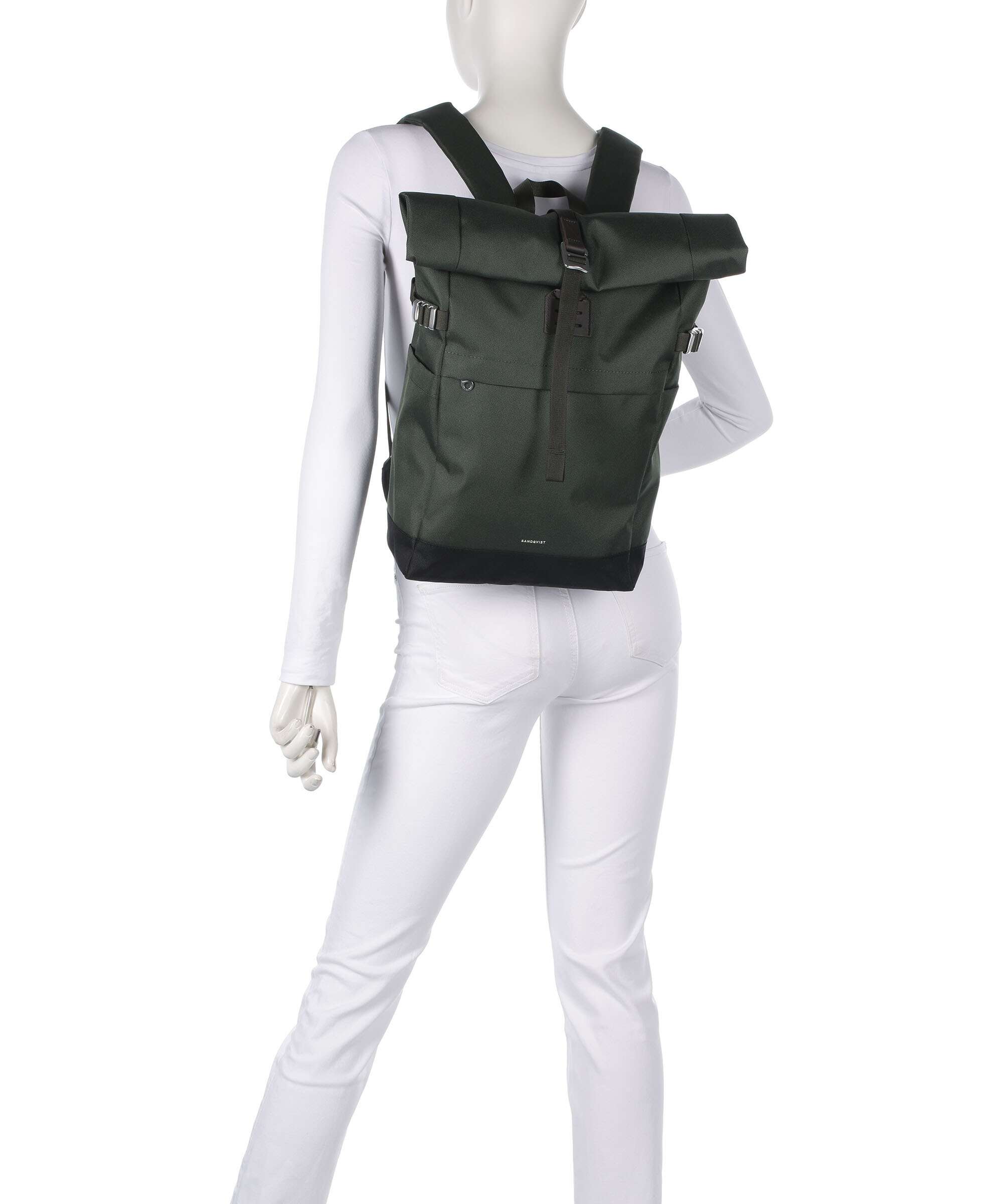 Sandqvist Icon M Rolltop backpack light grey